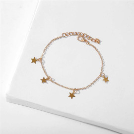 Arihant Marvelous Pearl Gold Plated Geometric Earrings with Hair Clip and Necklace for Women/Girls 49533
