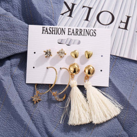 Arihant Wonderful AD Gold Plated Earrings with Necklace for Women/Girls 49534