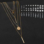 Arihant Gold Plated Layered Necklace and Silver Plated Set of 20 Contemporary Studs and Hoop Earrings Combo For Women and Girls