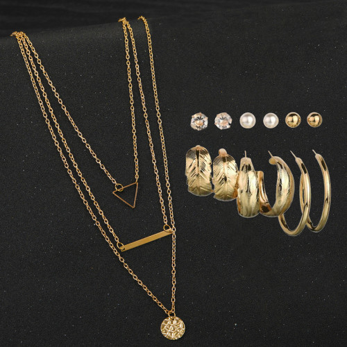 Arihant Gold Plated Layered Necklace and Gold Plat...