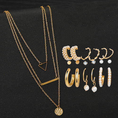 Arihant Gold Plated Layered Necklace and Gold Plat...