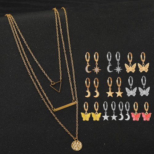 Arihant Gold Plated Layered Necklace and Gold Plat...
