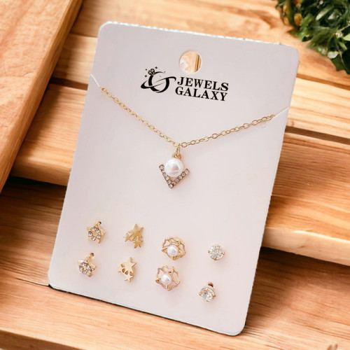 Arihant Stars inspired Gold Plated Multi-Piece Jewellery Set For Women & Girls