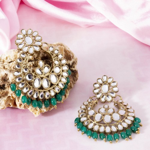 Arihant Ethnic Wedding Wear Kundan Gold Plated Chandelier Earrings For Women/Girls 45055