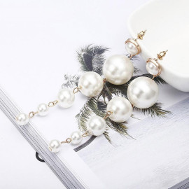 Arihant Scintillating Chunky Statement Pearl Drop Earrings For Women/Girls 45061