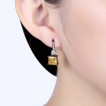 Arihant Trendy Crystal Geometric Silver Plated Stunning Drop Earrings For Women/Girls 45106