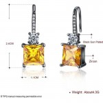 Arihant Trendy Crystal Geometric Silver Plated Stunning Drop Earrings For Women/Girls 45106