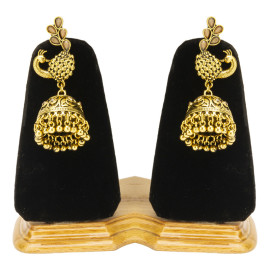 Arihant Custom Mayur Design Gold Plated Elegant Jhumkis For Women/Girls 45119