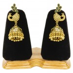 Arihant Delicate Mayur Inspired Gold Plated Jhumkis For Women/Girls 45121