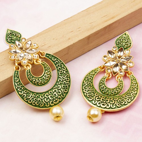 Arihant Ravishing Floral Kundan & Pearl Gold P...
