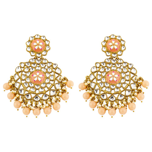 Arihant Delicate Floral Kundan & Beads Gold Pl...