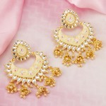 Arihant Gold Plated Pearl studded Cream Chandbalis 45184