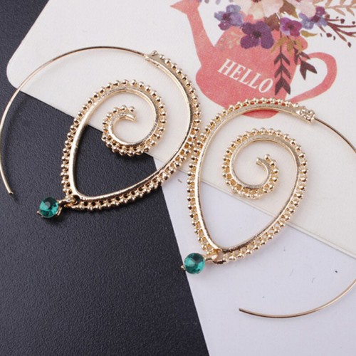 Arihant Gold Plated Spiral Unique Waterdrop Dangle...