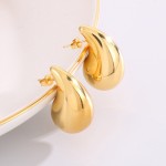 Arihant 18K Gold Plated Glossy Chunky Dome Drop Earrings