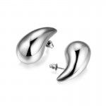 Arihant Silver Plated Glossy Chunky Dome Drop Earrings