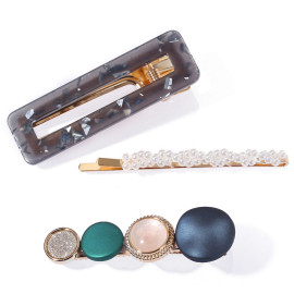 Arihant Stylish Pearl Gold Plated Hairclips for Women/Girls