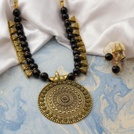 Arihant Black Copper Plated Pearl Necklace Set 44000