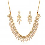 Arihant Traditional Kundan Studded Multi Layer Gold Plated Necklace Set for Women/Girls 44075