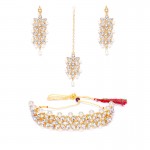 Arihant Floral Pearl & AD Glistening Jewellery Set for Women/Girls 44082