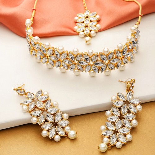 Arihant Floral Pearl & AD Glistening Jewellery...