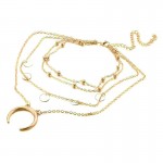 Arihant Moon Triple Layered Fashion Necklace for Women/Girls 44085
