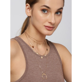 Arihant Moon Triple Layered Fashion Necklace for Women/Girls 44085
