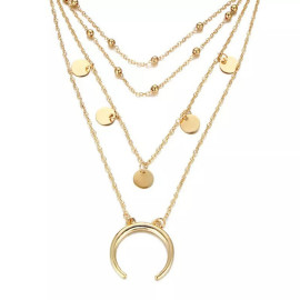 Arihant Moon Triple Layered Fashion Necklace for Women/Girls 44085