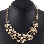 Arihant White & Gold-Toned Gold-Plated Pearl-Studded Necklace Set 44094