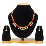 Arihant Stunning Beads & Crystal Gold Plated Necklace Set for Women/Girls 44099