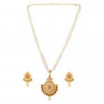 Arihant Exquisite Beads & Pearl Gold Plated Sparkling Necklace Set for Women/Girls 44129