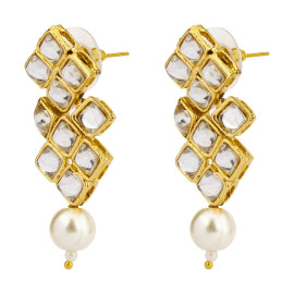 Arihant Mesmerizing Kundan & Pearl Gold Plated Fabulous Necklace Set for Women/Girls 44133