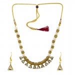 Arihant Delicate Beads & Crystal Gold Plated Necklace Set for Women/Girls 44137