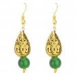 Arihant Green Gold Plated Stone Studded & Beaded Jewellery Set 44140