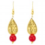 Arihant Red Gold Plated Stone Studded & Beaded Jewellery Set 44141