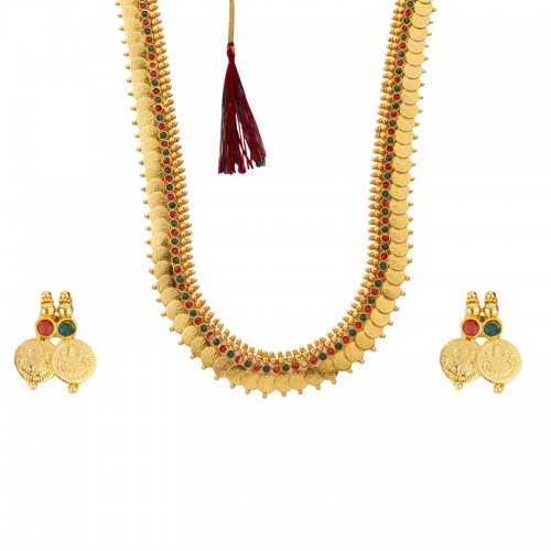 Arihant Red & Green Gold Plated Stone Studded ...