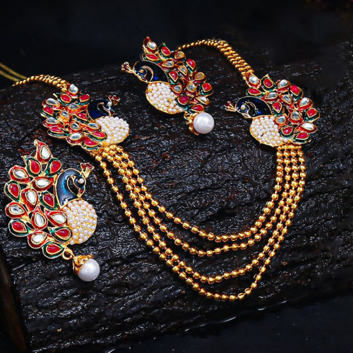 Arihant Designer Mayur Design Multi Layer Pearl Go...