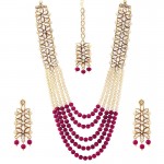 Arihant Exclusive Designer Pearl & Crystal Gold Plated Jewellery Set for Women/Girls 44156