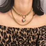 Arihant Marvelous Heart Gold Plated Necklace For Women/Girls 44167