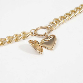 Arihant Marvelous Heart Gold Plated Necklace For Women/Girls 44167