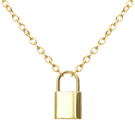 Arihant Mesmerizing Lock Design Gold Plated Necklace For Women/Girls 44169