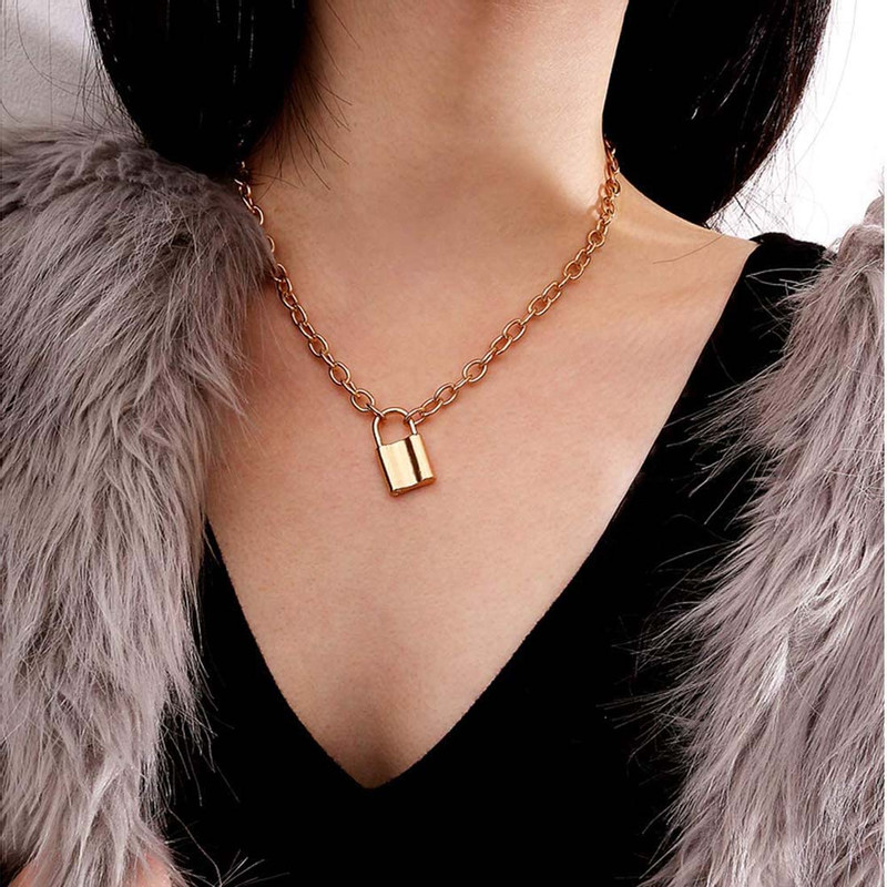 Arihant Mesmerizing Lock Design Gold Plated Necklace For Women/Girls 44169