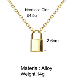 Arihant Mesmerizing Lock Design Gold Plated Necklace For Women/Girls 44169