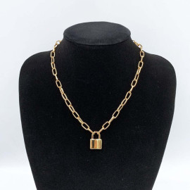 Arihant Mesmerizing Lock Design Gold Plated Necklace For Women/Girls 44169