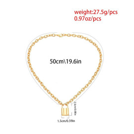 Arihant Mesmerizing Lock Design Gold Plated Necklace For Women/Girls 44169