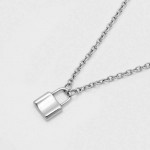 Arihant Glitzy Lock Design Silver Plated Chain Necklace For Women/Girls 44170