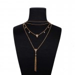 Arihant Crystal Gold Plated Multi Layers Long Chain Necklace For Women/Girls 44172