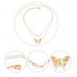 Arihant Tantalizing Pearl Butterfly Gold Plated Multi Layer Necklace For Women/Girls 44173