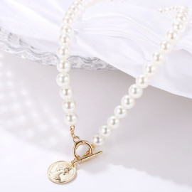 Arihant Plushy Pearl Gold Plated Necklace Women/Girls 44179