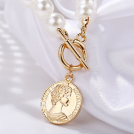 Arihant Plushy Pearl Gold Plated Necklace Women/Girls 44179