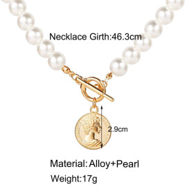 Arihant Plushy Pearl Gold Plated Necklace Women/Girls 44179